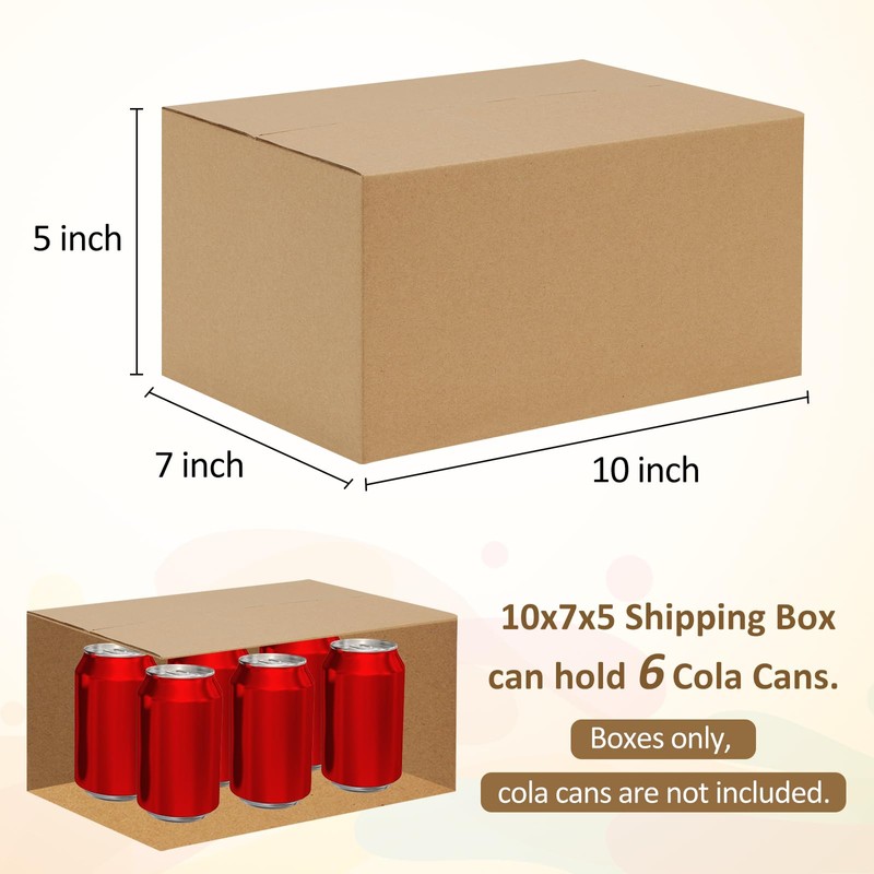 Eupako 10x7x5-Small-Shipping-Boxes-30-Pack-Brown-Corrugated-Box-Mailers, Cardboard Boxes for Packaging Small Business, Mailing