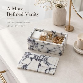 Artisanal Abode Natura Marble Rectangle Jewelry Box with Lid, 7.87 in