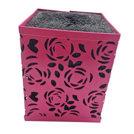 FOMIYES Hair Salon Tools Organizer Elegant Rosy Scissors Holder for Combs and Clips Capacity Storage Box for Hairdressing Accessories for Home and Salon Use