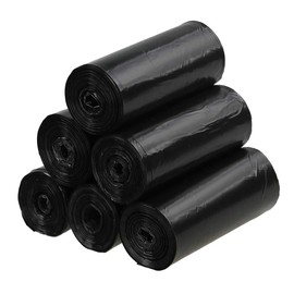 Ramddy 150 Count 1.5 Gallon Trash Bags, Black Trash Can Liners