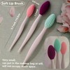 3 Pcs Lip Scrub Brush,Lip Scrubber Exfoliator,Double-Sided Silicone Lip Brush