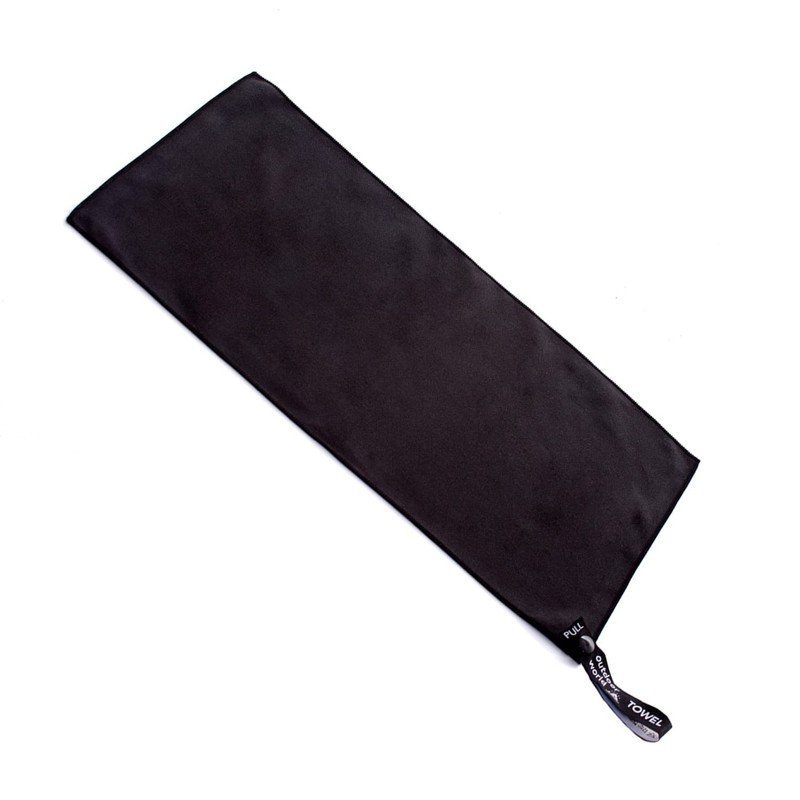 Outdoor World Microfibre Towel 180 x 90 cm Black