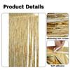 2Pcs Champagne Gold Tinsel Curtains, Tassel Door Hanging Gold Backdrop