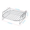 Air Fryer Double Layer Rack, Kitchen Accessory Replacement BBQ Rack