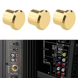 VGOL 10PCS RCA Noise Shielding Caps Gold-Plated RCA Dust-Proof Cap Protective Cover RCA Socket End Cap for Blocking RF RFI EMI Interference and Noise