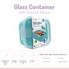 melii Glass Bento Box with Silicone Sleeve, Resistant Borosilicate, Airtight