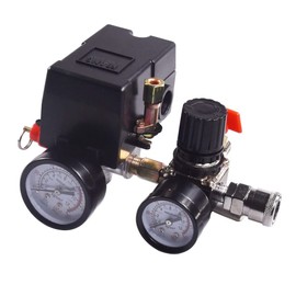 FBANG FBANG air Compressor Pressure Switch with Pressure Regulator, 90-120 PSI air Compressor Switch equips Pressure Gauge