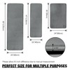 Grey Memory Foam Bath Runner Mat Long Narrow Bathroom Rug