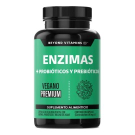 Enzimas Digestivas Probióticos Y Prebióticos con Lactobacillus Acidophilus, Lactasa, Lipasa y otros - Digestive Enzymes Fibra - Probioticos Hombre y M
