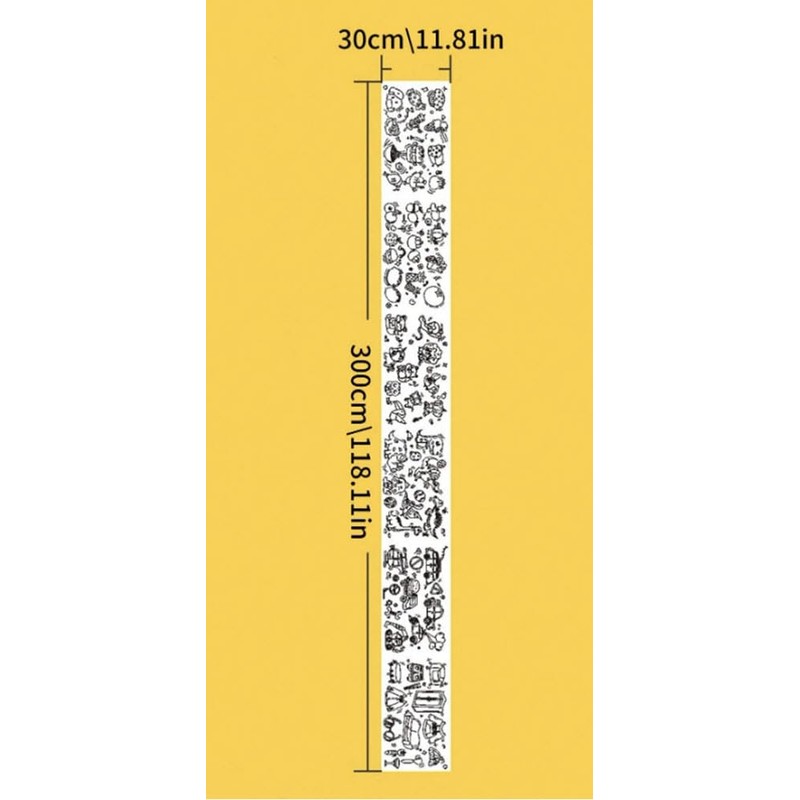 300cm Children's Paper Painting Roll, Suitable for Boys and Girls