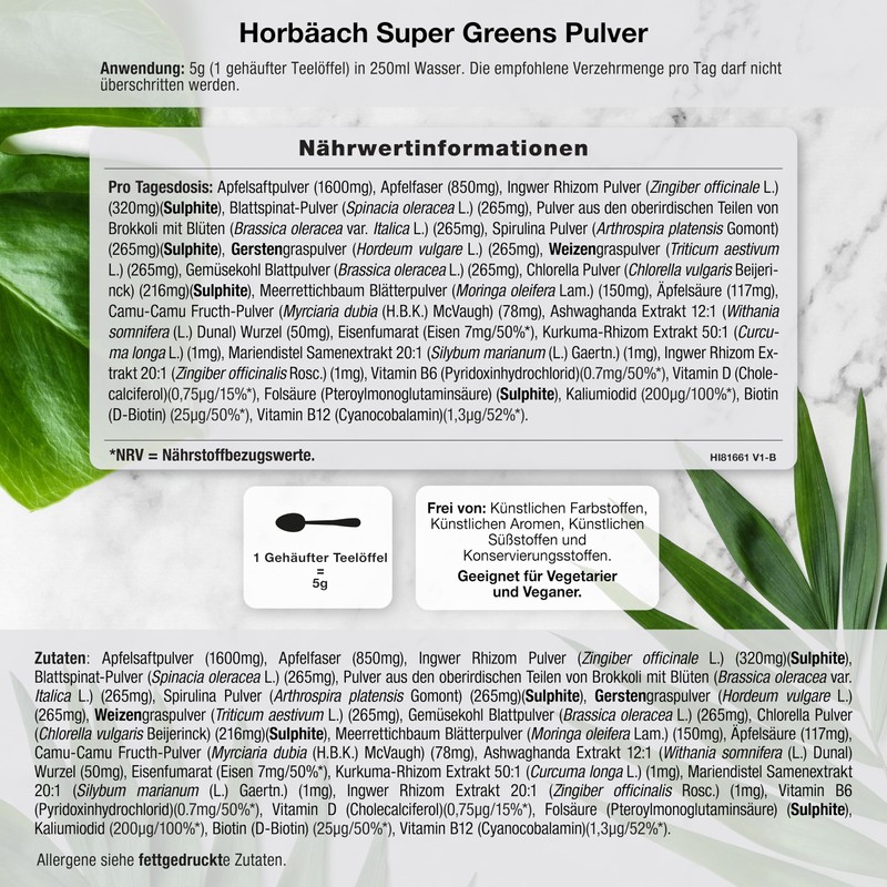 HI Supergreens - 21 Actives & KSM 150g Powder