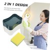 STOBAZA 1set Dish Soap Pump Dispenser Sponge Holder Kitchen Organizer