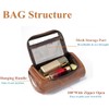 AIMALL 1 Small Travel PU Leather Cosmetic Bag 9.6x6.1x3.3 inches