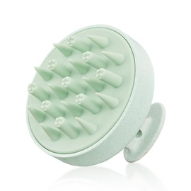 HEETA Hair Scalp Massager for Hair Growth, Shampoo Brush, Scalp Exfoliator with Soft Silicone Bristles, Scalp Scrubber for Dandruff Removal to Relieve Stress, Wet Dry Hair, Updated Material, Green