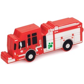 Leizhan Cute USB Flash Drive 32GB Thumb Drive Data Storage Memory Stick Jump Drive (32GB, Fire Engine)