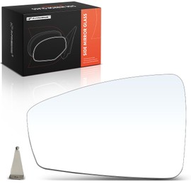 A-Premium Left Driver Side Heated Mirror Glass with Backing Plate - Compatible with Volkswagen Tiguan 2018 2019 2020 2021 2022 2023 - Exterior Side View Flat Mirror