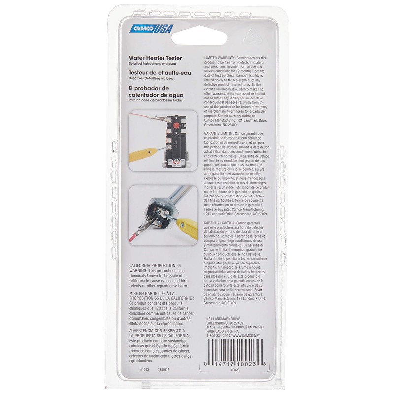 Camco 10023 Water Heater Continuity Tester with Battery