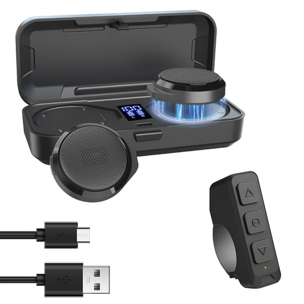 OBEST Motorcycle Helmet Bluetooth Headset,Motorcycle Bluetooth Helmet Speaker,Wireless Installation with