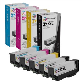 LD Remanufactured Ink Cartridge Replacements for Epson 277XL High Yield (2 Black, 1 Cyan, 1 Magenta, 1 Yellow, 5-Pack) Compatible with EPSON Expression XP-850 XP-860 XP-950 XP-960 XP-970
