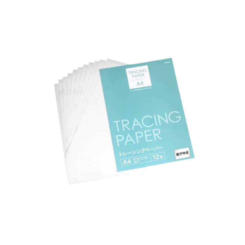 Tracing Paper A4, 12 Pieces, Tracing Copy Paper, Draft, Transfer,