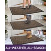 DEXI Front Door Mat Outside Entrance, Heavy Duty Rubber Backed