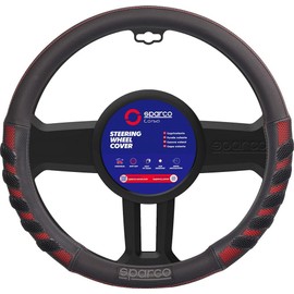 SPARCO S101 Universal Car Steering Wheel Cover, Red Colour