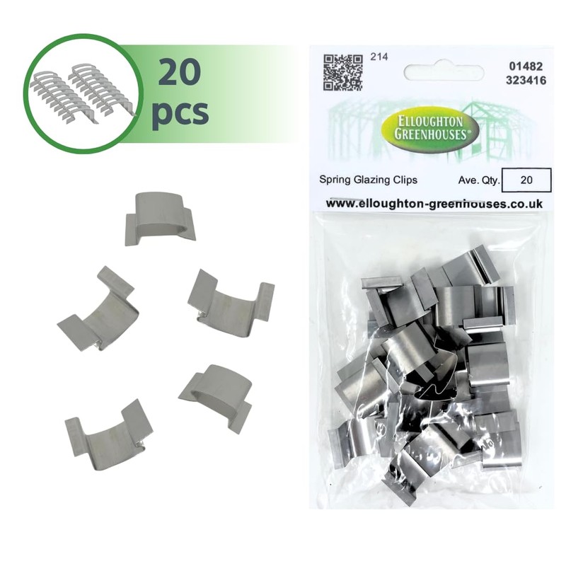 20 Stainless Steel Spring Greenhouse Glazing Clips Genuine Elite Greenhouses