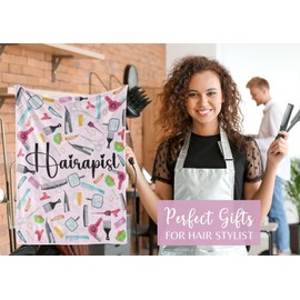 InnoBeta Hair Stylist Gifts or Women, Female, Her, Hairapist, Throw Blanket, Flannel Blankets for Hairdresser, Hairstylist - 50" x 65"