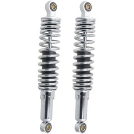 Motorcycle 1 Pair Universal 320mm 12.5” Rear Shock Absorbers Replacement for Suzuki Yamaha Honda XL 883 1200 ATV Go Kart Quad Dirt Sport Bikes (Chrome)