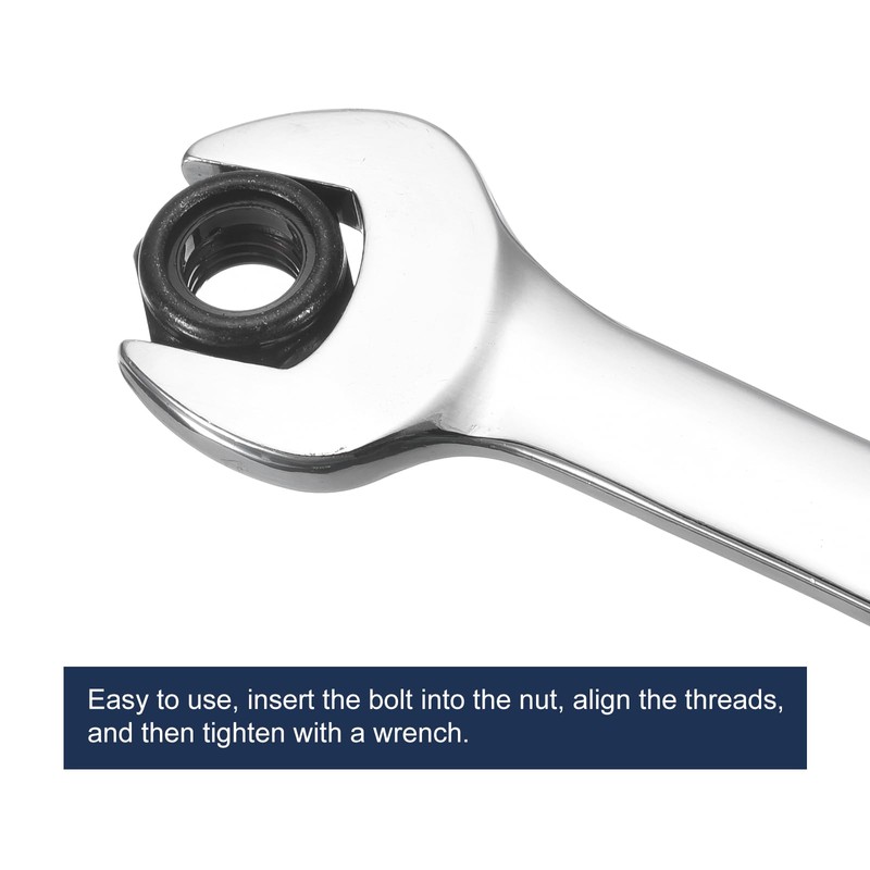 sourcing map 50Pcs M3 x 0.5 Nylon Insert Hex Lock