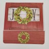 Lang 1 LANG Linen Gold Foil "JOY" Christmas Card Envelope+Stamp