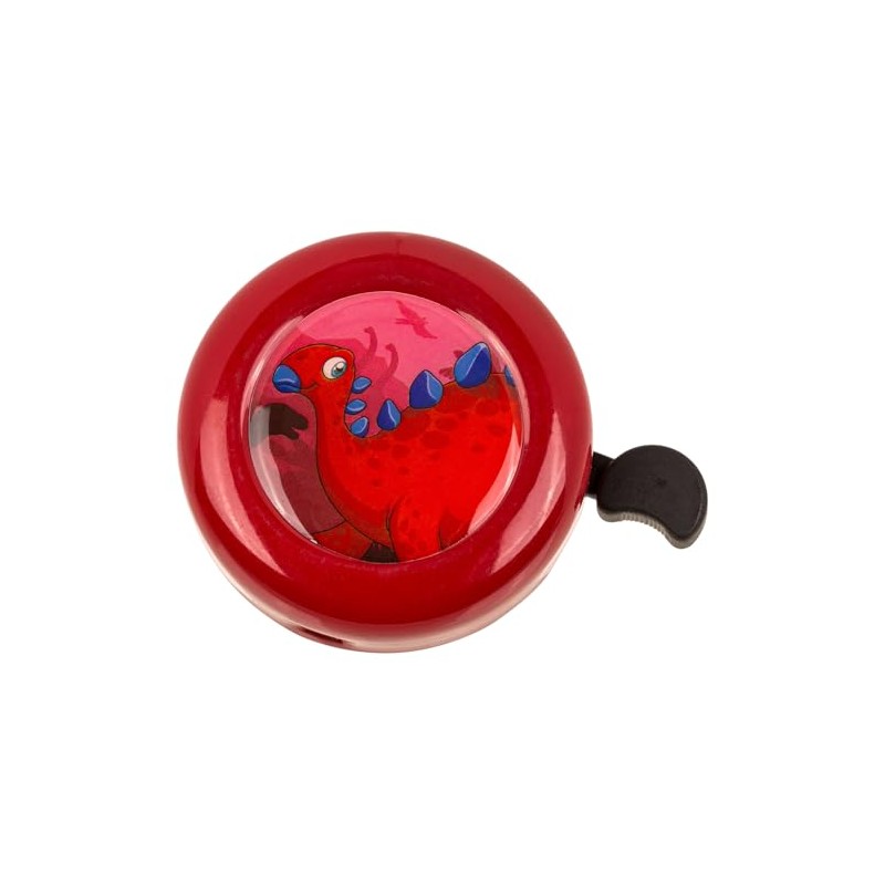 MIJOMA Children's Bicycle Bell - Colourful Metal Bells with Dinosaur