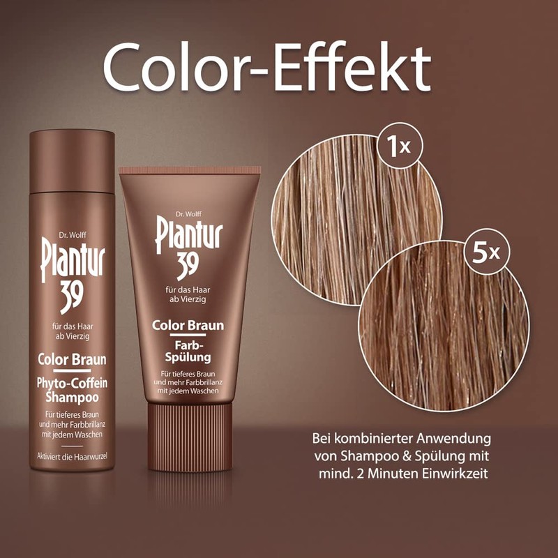 Plantur 39 Color Care Conditioner, Brown, 1 x 150 ml – for deeper brown with