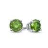 PARIKHS Round Cut Green Diamond Stud AAA Quality in White