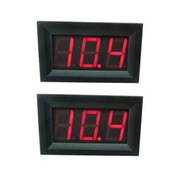 Aihasd 2pcs DC 3.2-30V 0.56 Inch Digital Voltmeter LED Voltage Display Panel Meter Voltage Tester Gauge 3 Wire Voltmeter Red