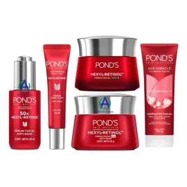 Kit Hexyl Retinol 50x Limpiador Facial Crema Para Ojos Serum                                                                                          