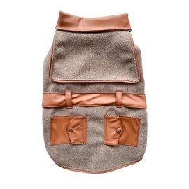 Elegant Autumn Cape for Dogs – Designed Lightweight Fabric and Faux Leather Accents. UV Protection & Breathable Fabric(Large), Cocker Spaniel