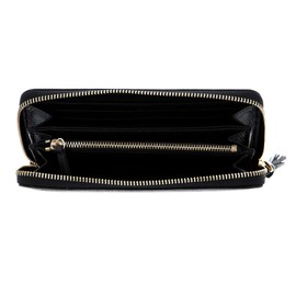 Coccinelle Tassel Leather Wallet 19.5 cm, black