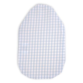 Organic Hot Water Bottle Cover Compact – Cover for Small Hot Water Bottle 0.8 Litres – 100% Cotton from Controlled Organic Cultivation – 2 Colours Organic Flannel + Organic Light Blue/White Checked