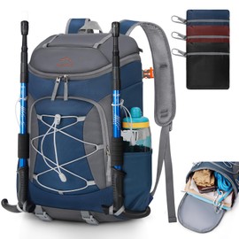 RAINSMORE Packable Hiking Backpack for Men Women Foldable Camping Backpack 40L Waterproof Hiking Bag Lightweight Collapsible Hiking Daypack for Travel Trekking Outdoor Large Capacity Blue