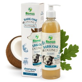 BIOMAA Shampoo Naturals para Perros con Corteza de Encino y Aceite de Coco  Antiséptico, Hipoalergénico, Hidratante y Anticaída  Brillo y Suavidad... 