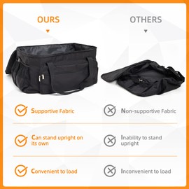 NOELIFE Padded Carry Bag for Weber Q1200 Q1000 Q1400 Liquid Propane Grill, 600D Water-Resistant Outdoor BBQ Grilling Carrying Case for Weber Q1200, Black (Bag Only)