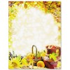 Paperdirect Golden Days Thanksgiving Fall Autumn Theme Paper Stationery, Border