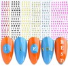 LANODO 12 Pcs Nail Stickers Alphabet 3D English (12 Colors)