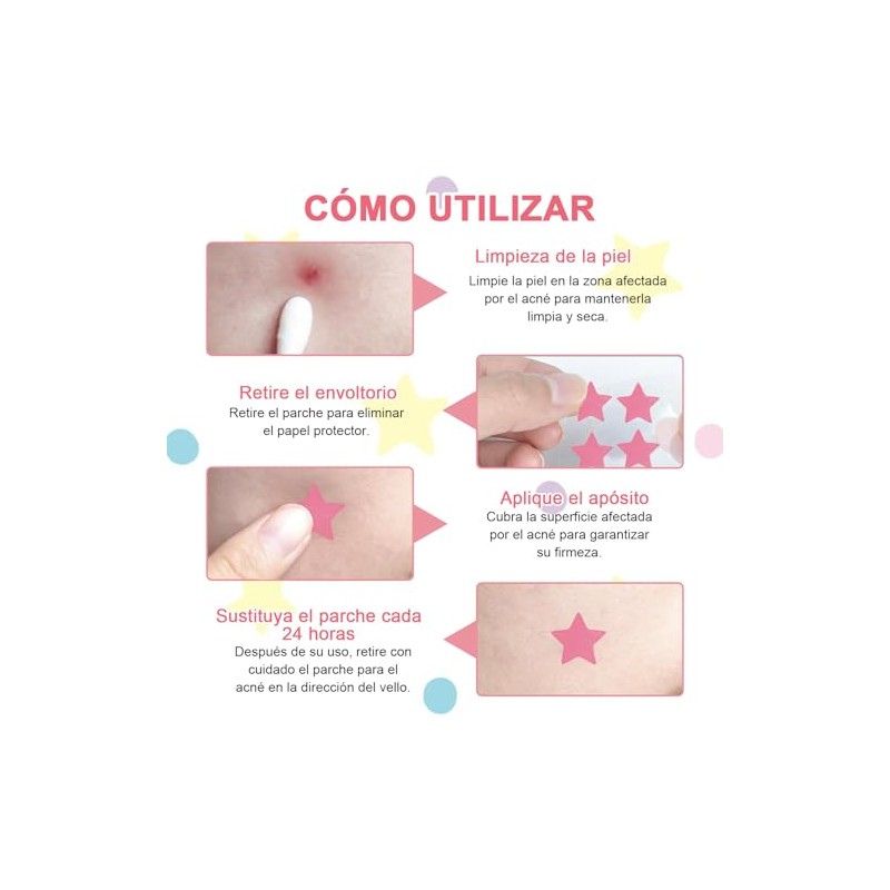 Parches para Acne, 600 PCS Parches para Granos de Estrella.