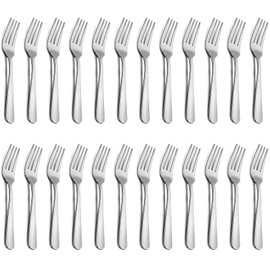 24-Piece Dinner Forks Set, Funnydin 7.1 Inches Stainless Steel Forks Silverware, Durable Table Forks Set, Use for Home, Kitchen and Restaurant - Mirror Polished, Dishwasher Safe