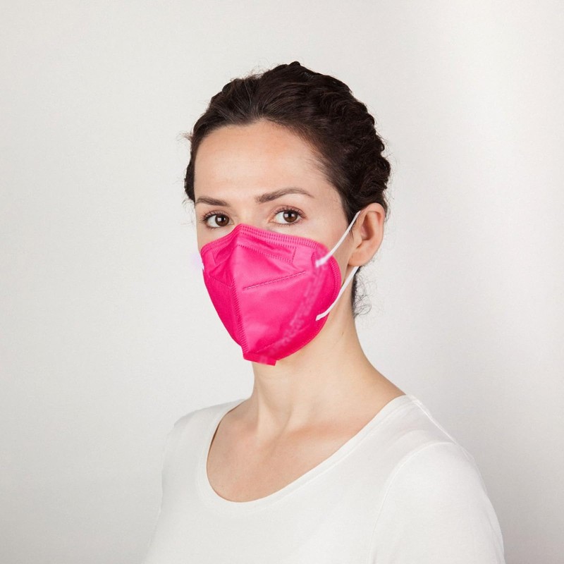 TubeRoo FFP2 Mask Pink Neon Pink Pack of 20 Masks