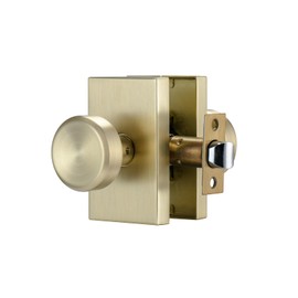 STARPY Gold Door Knobs, Passage Interior Door Handles for Hall,Heavy Duty Door Knob Door Lever (Hall & Closet, Satin Brass)