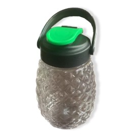 Barril vitrolero Botella Para Agua 600 Ml Tipo Piña 10 Pzs