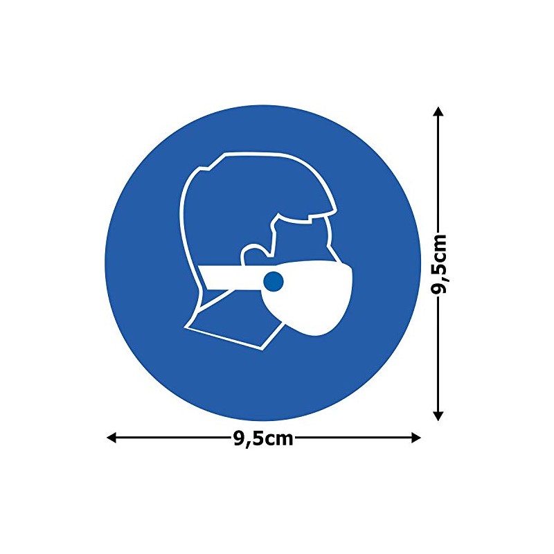 Strobo Face Mask Sticker Diameter 9.5 cm with UV Protection